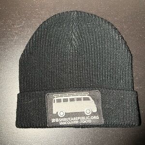 Shibuya Republic Black Knit Beanie – Tokyo Vancouver